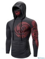 Tribal Graphic Tactical Fitness Hoodie
