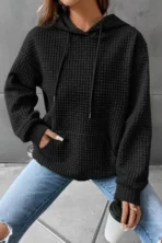 Waffle Texture Hoodie