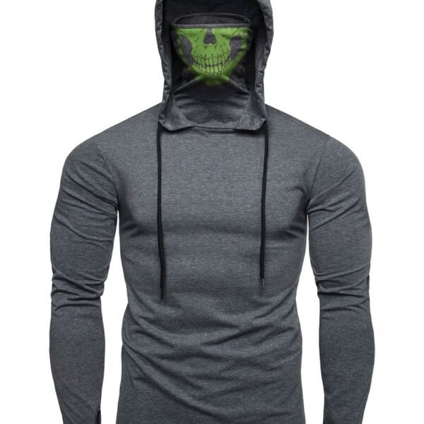 Tactical Skull-Mask Fitness Hoodie