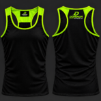 Men’s Black & Neon Green Performance Tank Top - Image 3