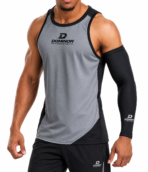 Gym Tank Top with Arm Sleeve