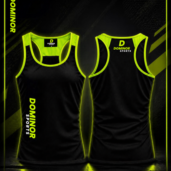 Men’s Black & Neon Green Performance Tank Top