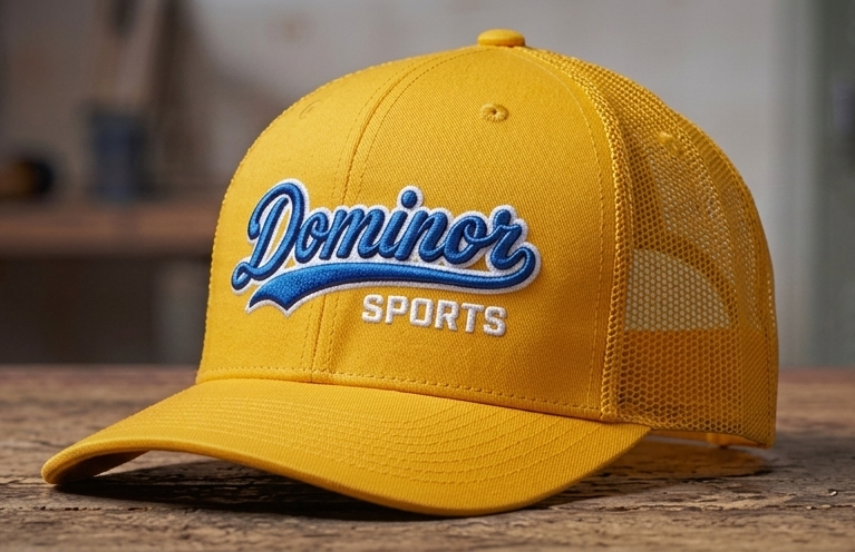 Gemini_Generated_Image_h7of18h7of18h7of Yellow Trucker Cap - Image 1